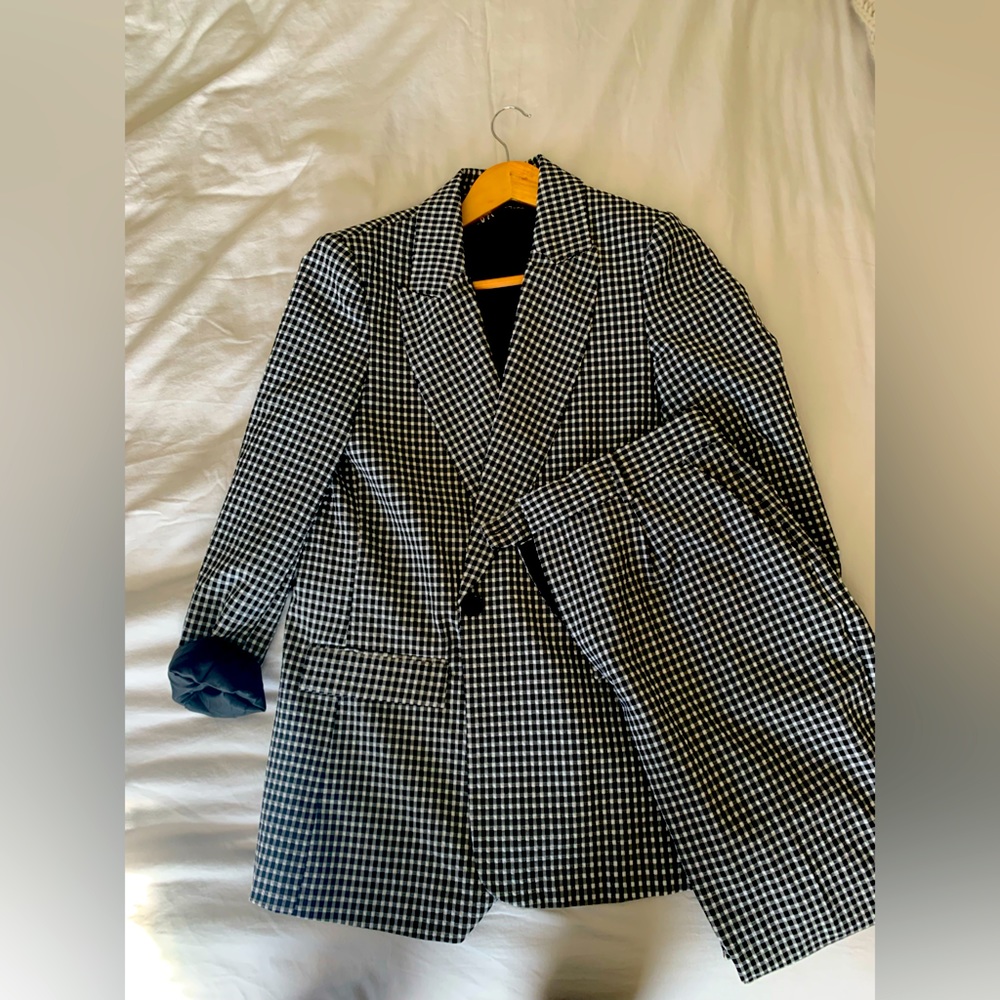 Zara matching checkered suit set